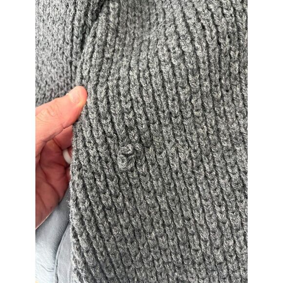 Vince Honeycomb Yak Wool Chunky Knit Waterfall Sweater Cardigan Gray XS - Picture 8 of 13